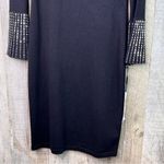Calvin Klein  Size Small Embellished Mirror Tiles 3/4 Bell Sleeve Sweater Dress Photo 4