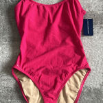 Ralph Lauren  Sport Swimsuit Womens 14 One Piece Bathing Hot Pink Vintage USA New Photo 0