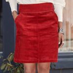 Sundance  perfect days red corduroy mini skirt M Photo 0