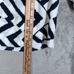 Chico's  Travelers Collection Top Women Medium Navy White Tunic Geometric Boho NWT Photo 8