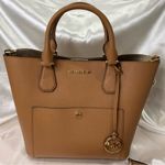 Michael Kors New  Greenwich Saffiano Leather Satchel Bag Brown Tote Classic Chic Photo 10