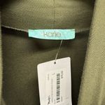 Karlie Mock Neck Solid Long Sleeve Dress Size L Olive Green Pockets New Photo 3