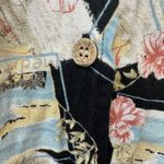 Bahama Beach Woman Y2K Pattern Gyaru button up Black Size 3X Photo 1