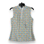 BAD BIRDIE Flower Power Sleeveless Blade Polo Shirt Womens MEDIUM Golf Tennis Photo 1