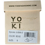 Yoki Alabama Women's Braided Rhinestone Flat Sandals in Beige 9 NIB Photo 7