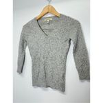 Banana Republic Italian Yarn Gray Wool Blend Cropped Cable Knit Sweater Size XS Photo 2
