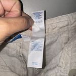 Liz Claiborne Lizwear By 100% Linen Cropped Pants Sz 12 Beige Cream Pockets Photo 4