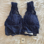 Aerie Eyelash Lace Plunge Bralette Blue Size XS Photo 0