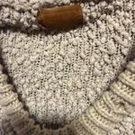 POL brand Cozy Beige popcorn Chenille Hooded Knit Sweater Photo 4