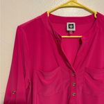 Anne Klein  Vibrant Pink Blouse with Button Detail Photo 4