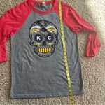 Bella Canvas  Kansas City Football Sugar Skull Jersey T-Shirt Size Medium… Photo 7