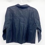 DKNY  boxy oversized button Down cropped black minimalist career ware office chic Photo 5