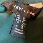 New Look  Green Mock Neck Blouse 8 Short Sleeve Elegant Women’s‎ Work Holiday Photo 4