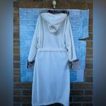 Pottery Barn  White Faux Fur Trim robe size medium Photo 7