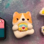 Boutique Shoe Charm Set Camera Handmade Corgi Floral Quote Photo 2