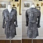 Babaton Aritzia Bennett Snake Print Silk Shirt Dress XS Photo 1