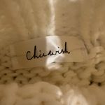 Chicwish Handmade Pom Pom Heart Sweater Med/Large Cream Turtleneck Wool Blend Photo 8