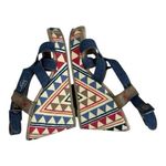 Levi's Levi’s Heels Women Size 8 Slingback Platform Blue Canvas Wedge Bohemian Open Toe Photo 4