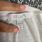 Delia's DELIA*S Woman's 2000's Skater Girl White Crewneck Muscle Tee Tunic Tank Small Photo 3