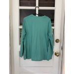 Lands End Aqua Green Cardigan Sweater Sz Large Cotton Lightweight V Photo 4