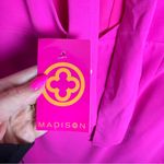 Sugar Lips Hailee Ruffle Sleeve Mini Dress Neon-Pink Back Tie Detail size S Photo 3