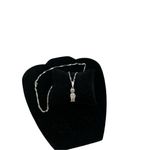 Boy charm necklace pendant 925 marking boy with overalls Silver Photo 3