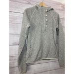 The North Face UNIQUE HALF ZIP BUTTON CRESCENT KNIT FLEECE HOODIE MEDIUM Photo 2