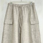 Reformation  Ethan Linen Women Pant, Oatmeal, size S Photo 3