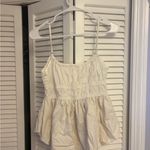 Free People  Scarlett Baby Doll Tank Ivory Size Medium Photo 5