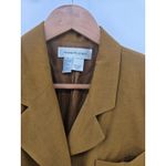 Anne Klein II Women's Brown Gold Button Blazer Jacket Size 6 Silk Rayon Blend Photo 1
