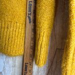 Old Navy Women's XS Gold Yellow Brown Flecked Cable Knit Bobble Sweater Photo 6