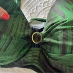 Cacique LANE BRYANT  Plunge Underwire Swim Bikini Top breezy palm SIZE 46 DDD‎ Photo 2