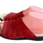 Teva Cork Slide Red Leather Strappy Comfort Sandals Slides Womens Size 7 Photo 0