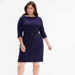MM.LaFleur Etsuko Dress Size 3X Navy Photo 1