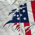 Obnoxious Golf The Patriot Sleeveless Golf Tennis Polo Red White Blue Size Large Photo 6