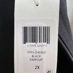 Eileen Fisher  Crop Wide Leg Jumpsuit Black Stretch Crepe Photo 7