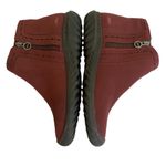 Jbu  Memory Foam Do Juno Women Sz 7 M Burgundy Ankle Length Zip Up Chelsea Boots Photo 9