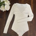 Abercrombie & Fitch A&F Ribbed V-Neck Long Sleeve Bodysuit Photo 1