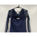 Chiara Boni Womens Leitha Blue Cut-Out Midi Date Night Sheath Dress Size 42 US 6 Photo 5