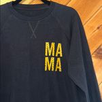 Small shop “Mama” cheetah letters black crewneck sweatshirt Size L Photo 1