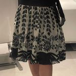 ZARA  women size small black and white floral basic 70% cotton 30% silk skirt Photo 6