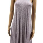 La Gypsy Light Purple Ribbed Sleeveless High Neck A Line Casual Dress Large Photo 1