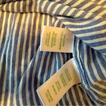 Lilly Pulitzer  Taelynn Oxford Blue White Stripe Embroidered Long Sleeve XS Photo 5