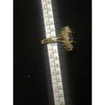 925 Sterling Silver Natural Blue Sapphire With CZs Size 7 Photo 2