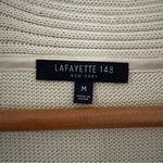 Lafayette 148 New York Knit V Neck Sweater Tunic Cream Cotton Silk Size M Size M Photo 8