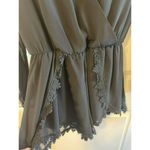 Astr The Label Black Roseanne Long Sleeve Shorts Romper M crochet lace trim NWOT Size M Photo 8