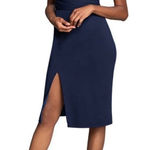 Dress the Population Alessia Tie Waist Crepe Dress, Navy, Size Small, NWT Photo 0