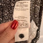 BODEN US10/UK14 Ruched Yoke Jersey Button Up Blouse Ditsy Black White Floral Size 10 Photo 6