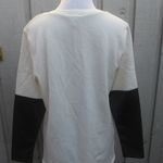 Saks 5th Avenue Saks fifth avenue cotton vegan leather sweater Photo 5