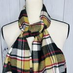 100% Cashmere Scarf Camel Tan Tartan Plaid Made in Scotland 70" x 12" NWOT Photo 1